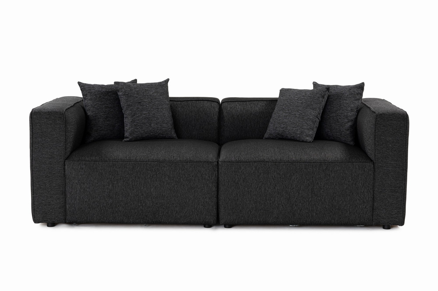 Norda Design Stilig tvåsitssoffa, 220 cm | Tyg med mjuk struktur, stomme i bok och gran | Bekväm design
