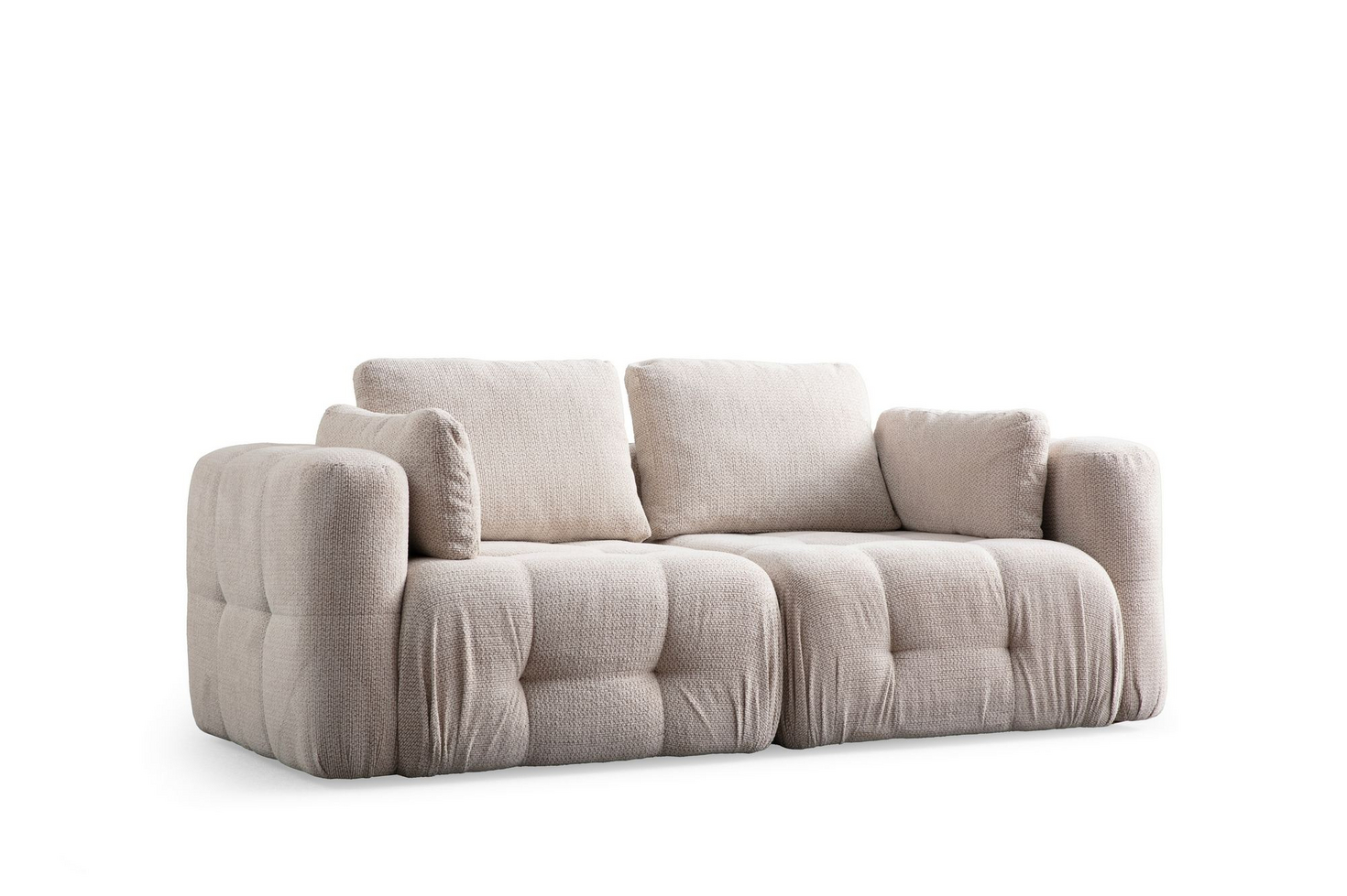 Norda Design 2-sitssoffa, 300 cm | bokträram, 100 % polyester, mjuk skumfyllning, inkluderar kuddar | modern komfort