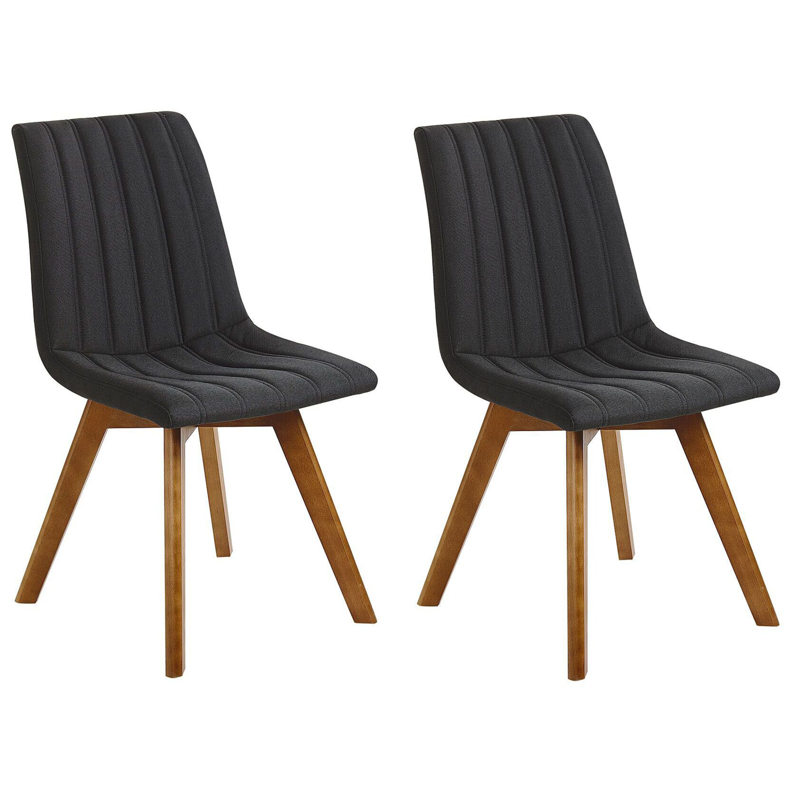 Set med 2 matstolar CALGARY Svart