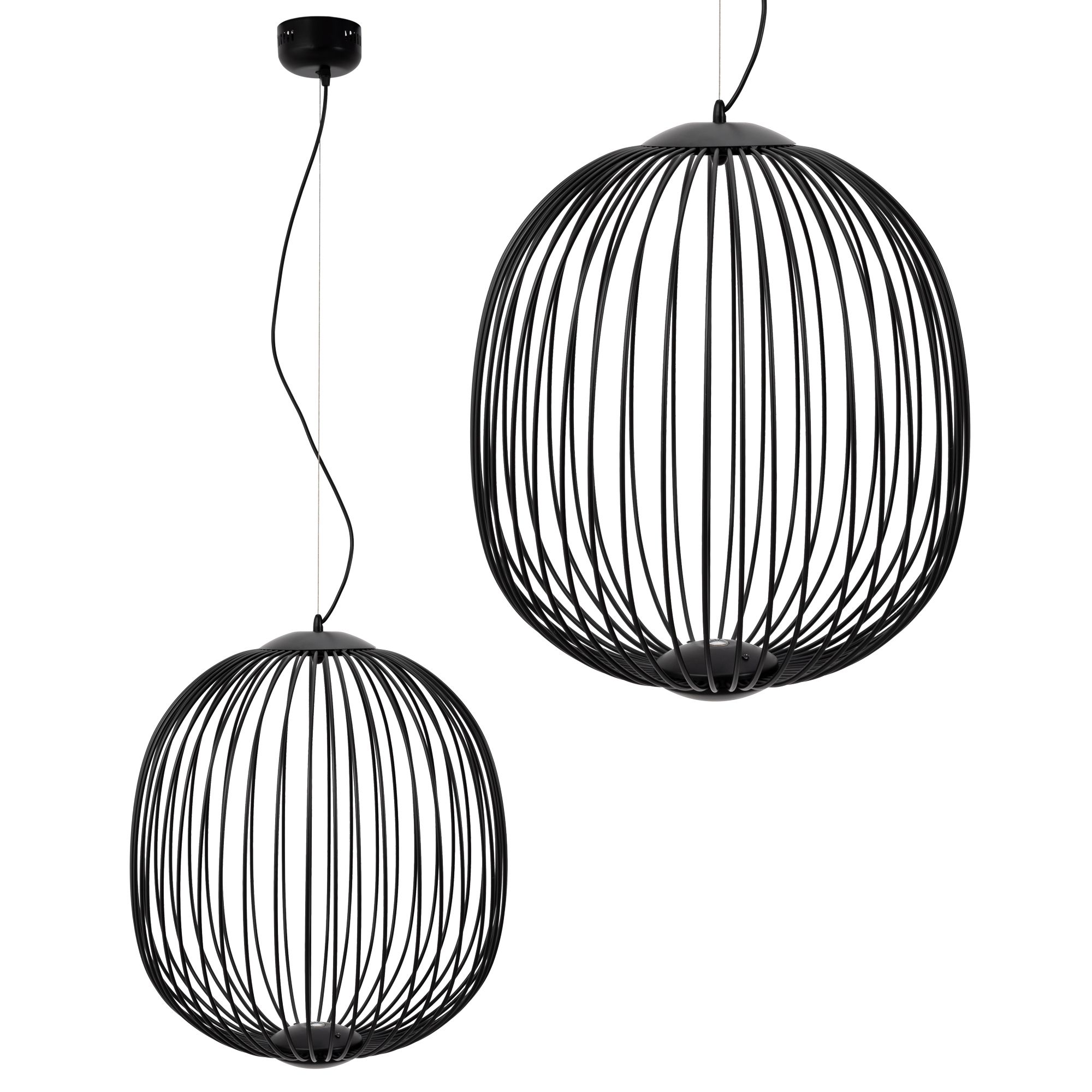TOOLIGHT hängande taklampa APP967-1CP Svart 55x50x90cm