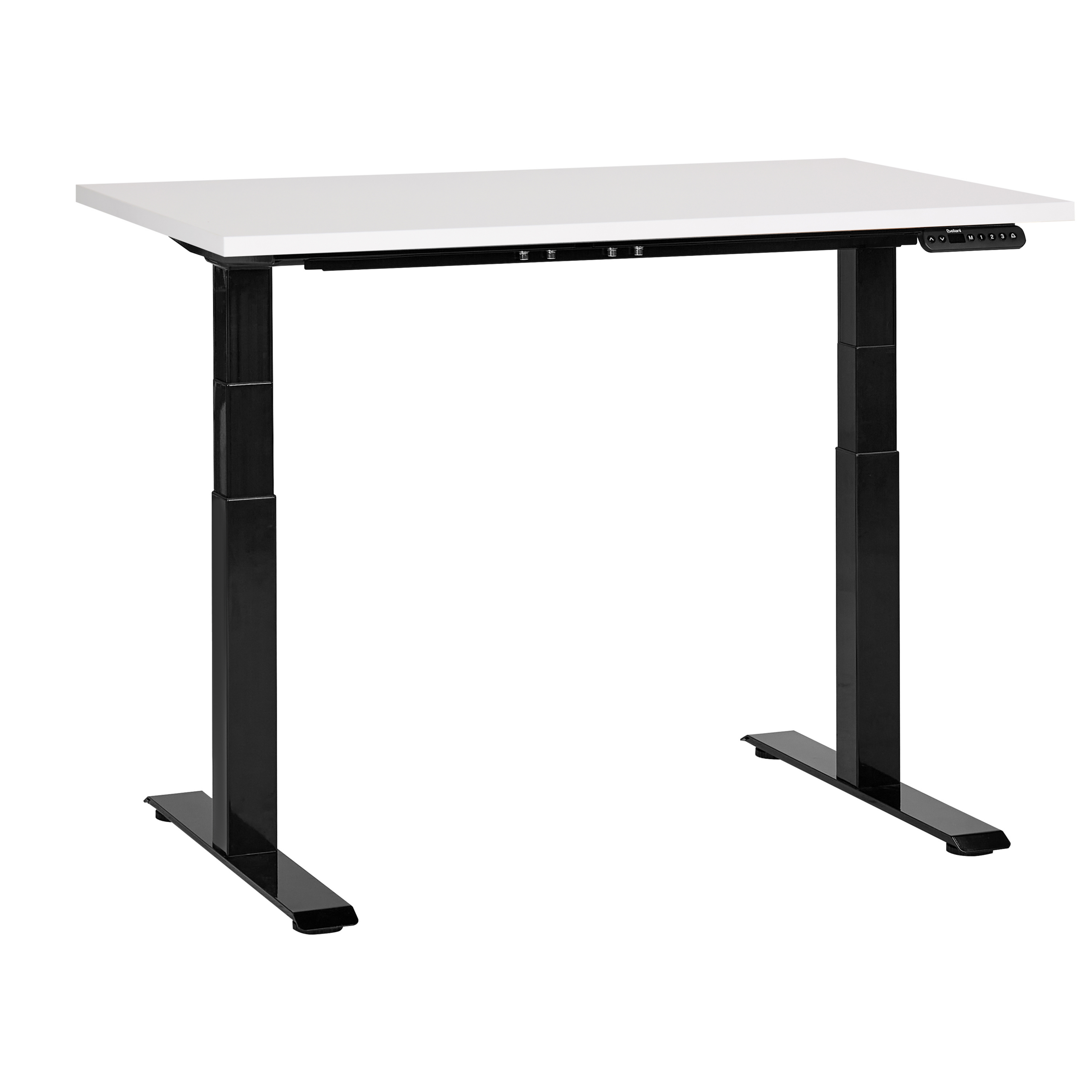 Elektriskt höj- och sänkbart skrivbord DESTINES 120 cm 72 cm Vit/ Svart