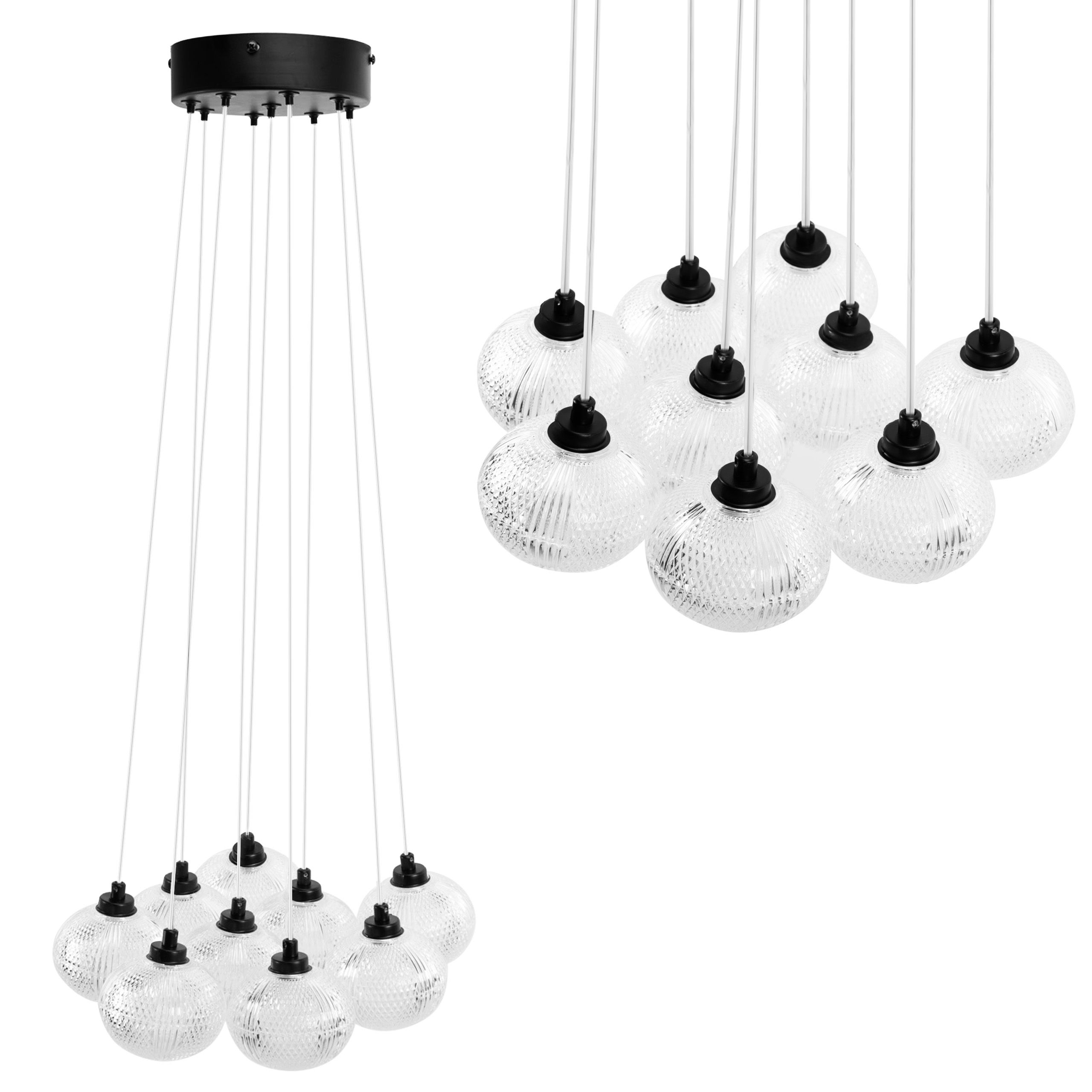TOOLIGHT taklampa MS022-9CP Svart 15x15x50cm