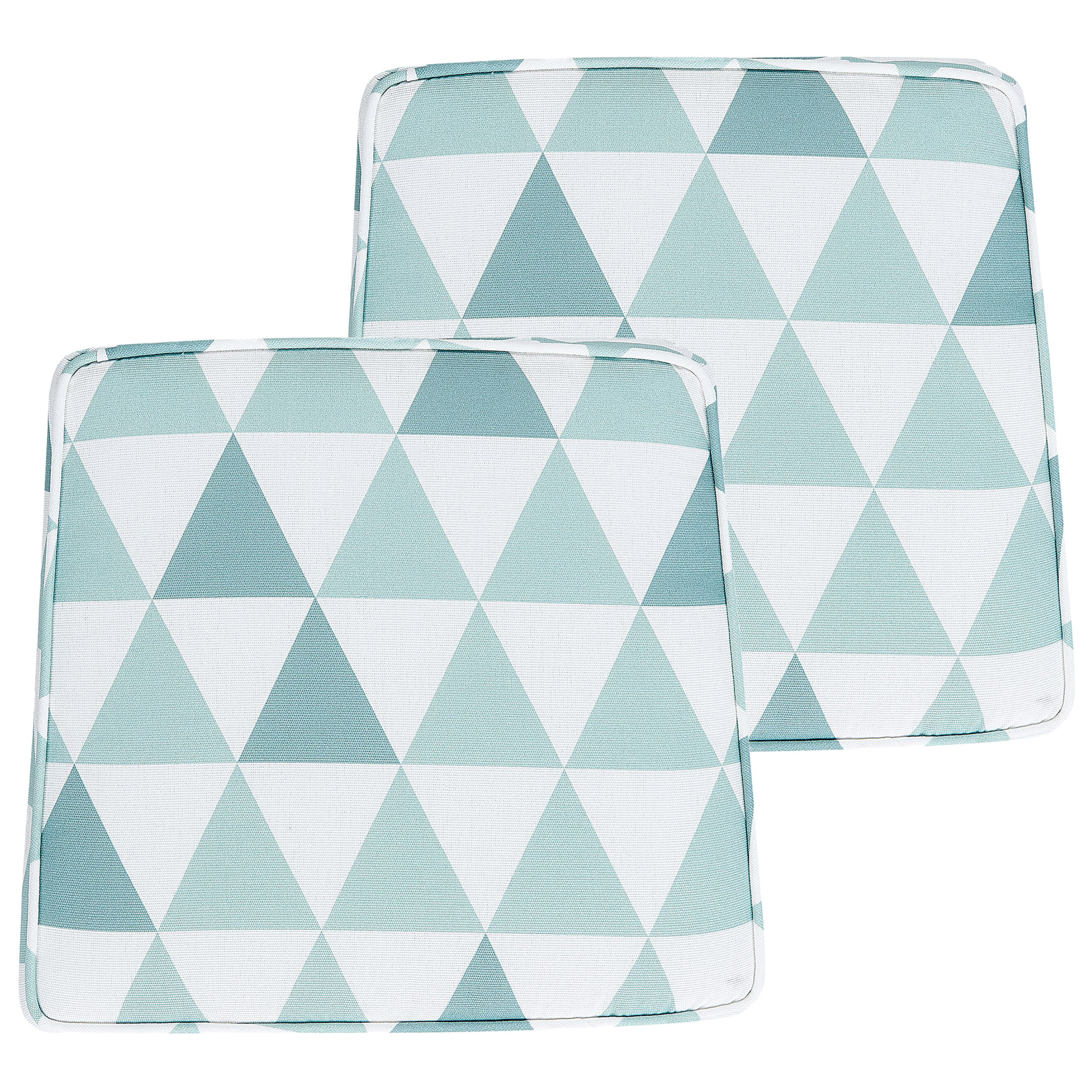 Set med 2 dynor för trädgårdsstol TERNI 37 x 34 cm Ljusblå