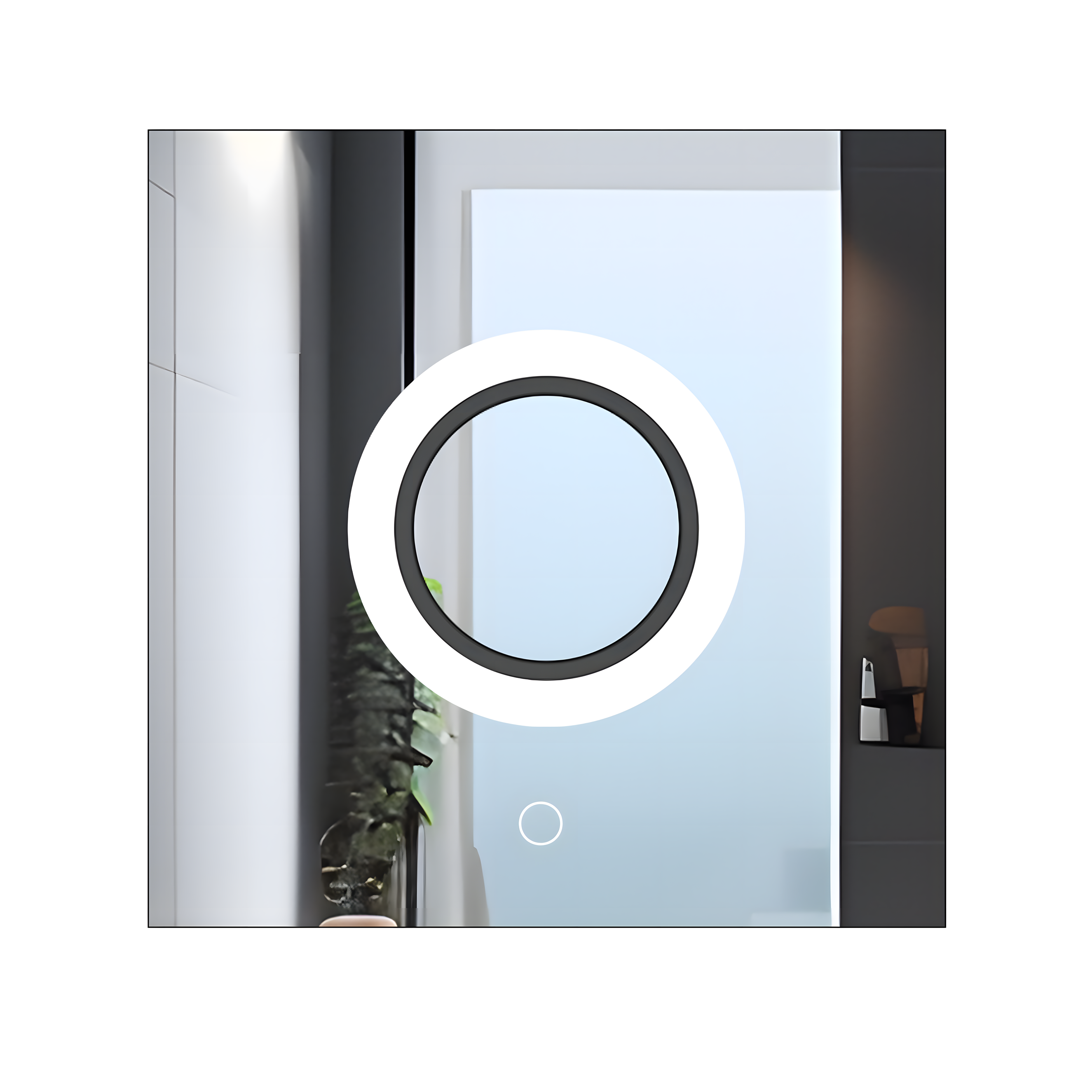 REA spegel LED YH-BL-12 60X60CM Transparent 60x60x2cm