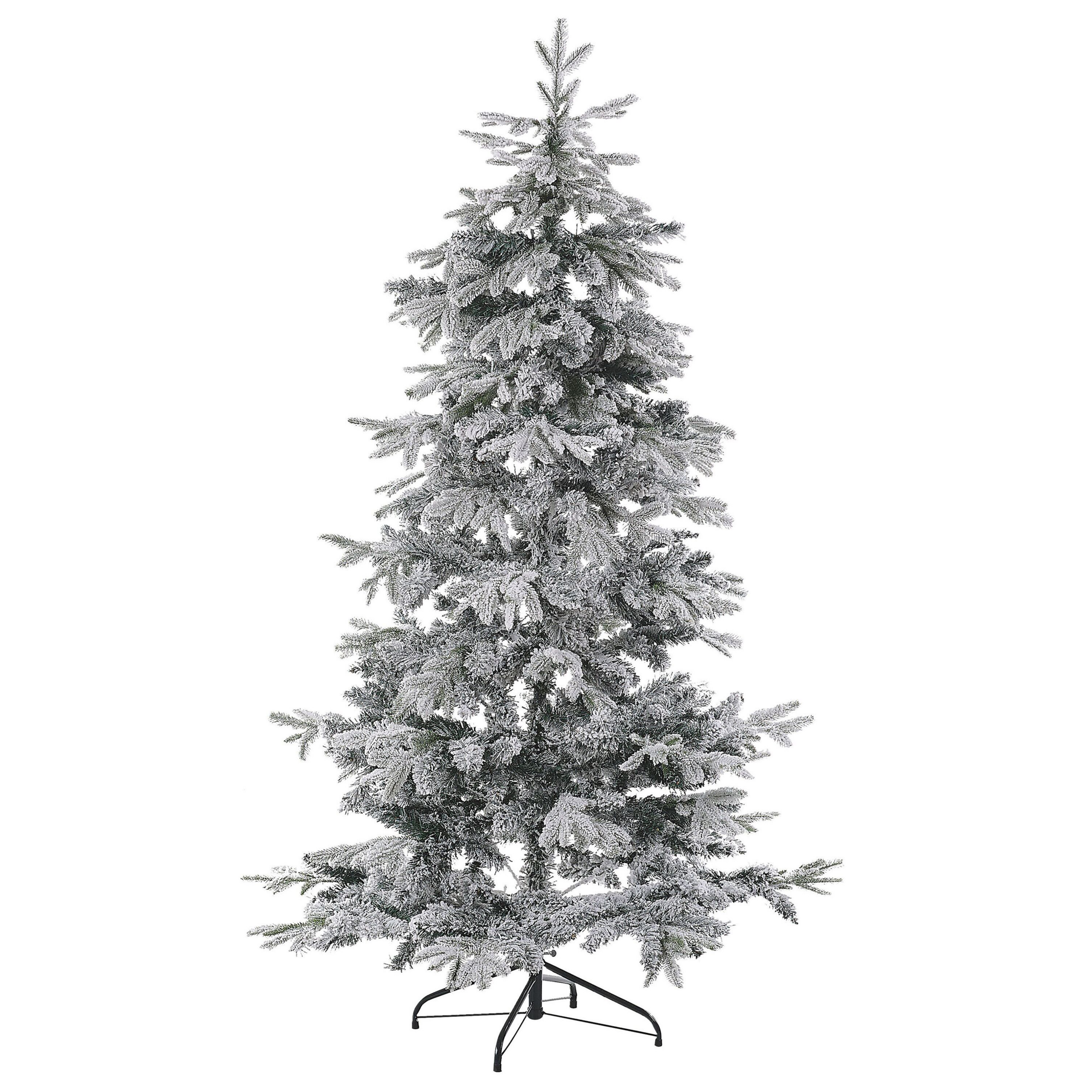 Snöklädd konstgjord julgran TOMICHI 210 cm Vit