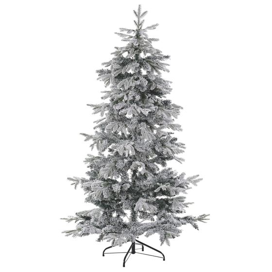 Snöklädd konstgjord julgran TOMICHI 210 cm Vit
