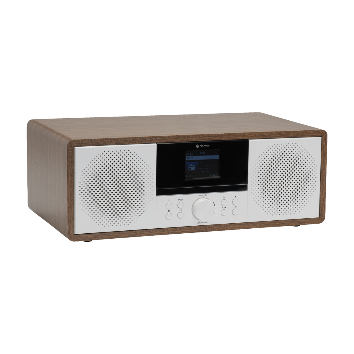 Denver MIR-270DW DAB+/internetradio, mörkt trä