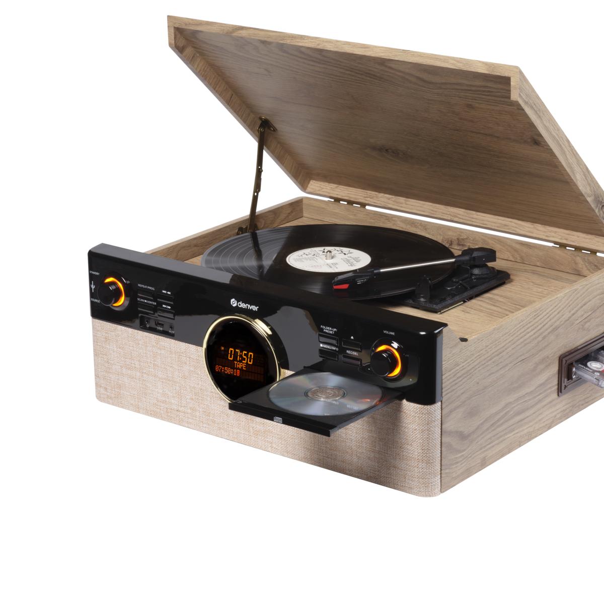 Denver MRD-180 LP-spelare med Bluetooth, DAB+/FM-radio
