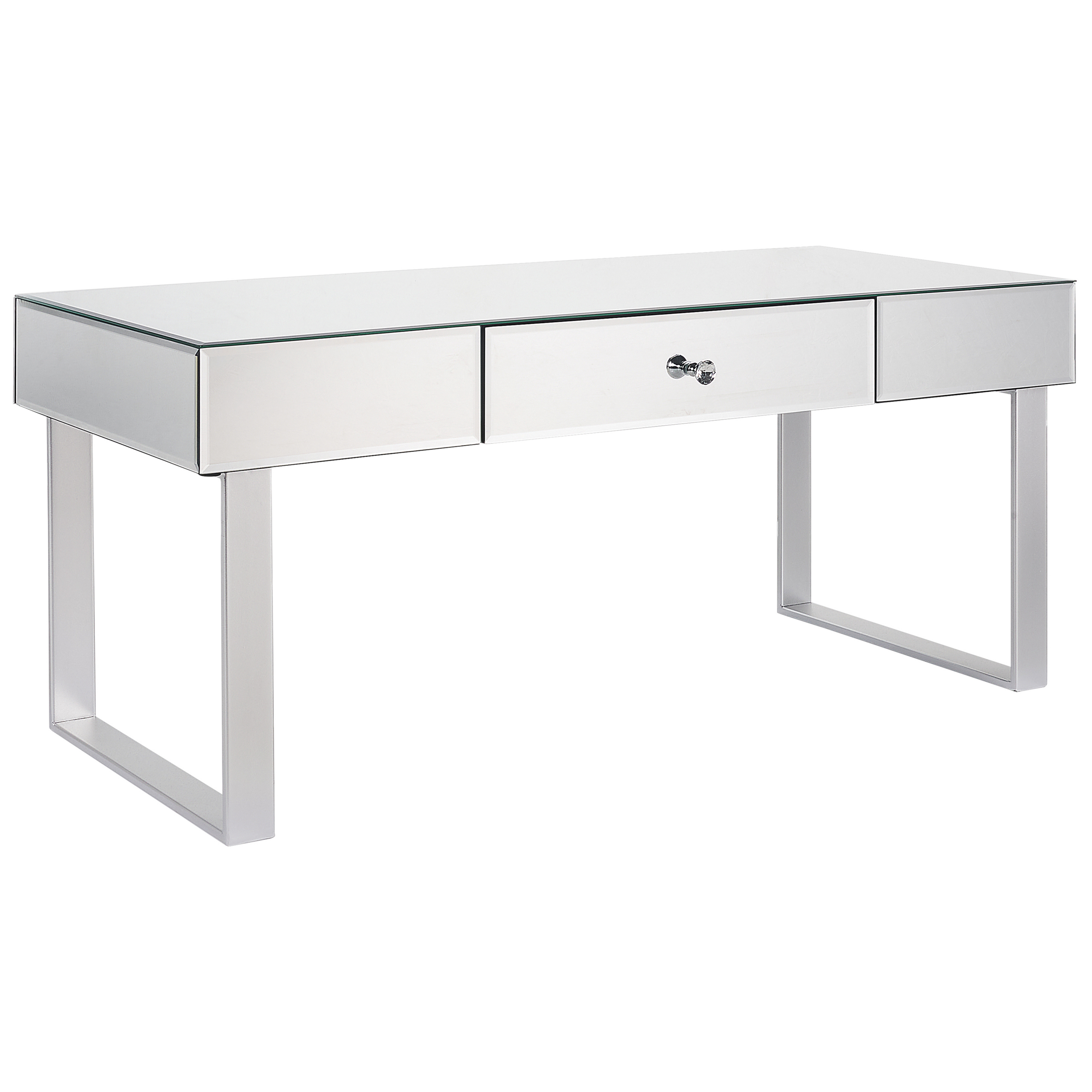 Soffbord NESLE med förvaring Spegelblank silver