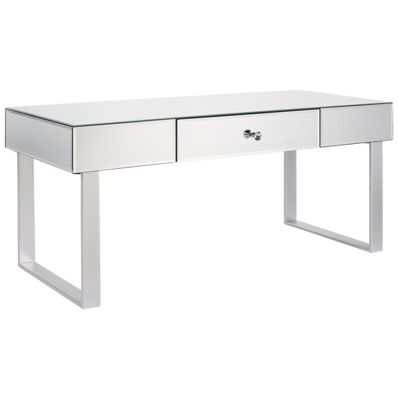 Soffbord NESLE med förvaring Spegelblank silver