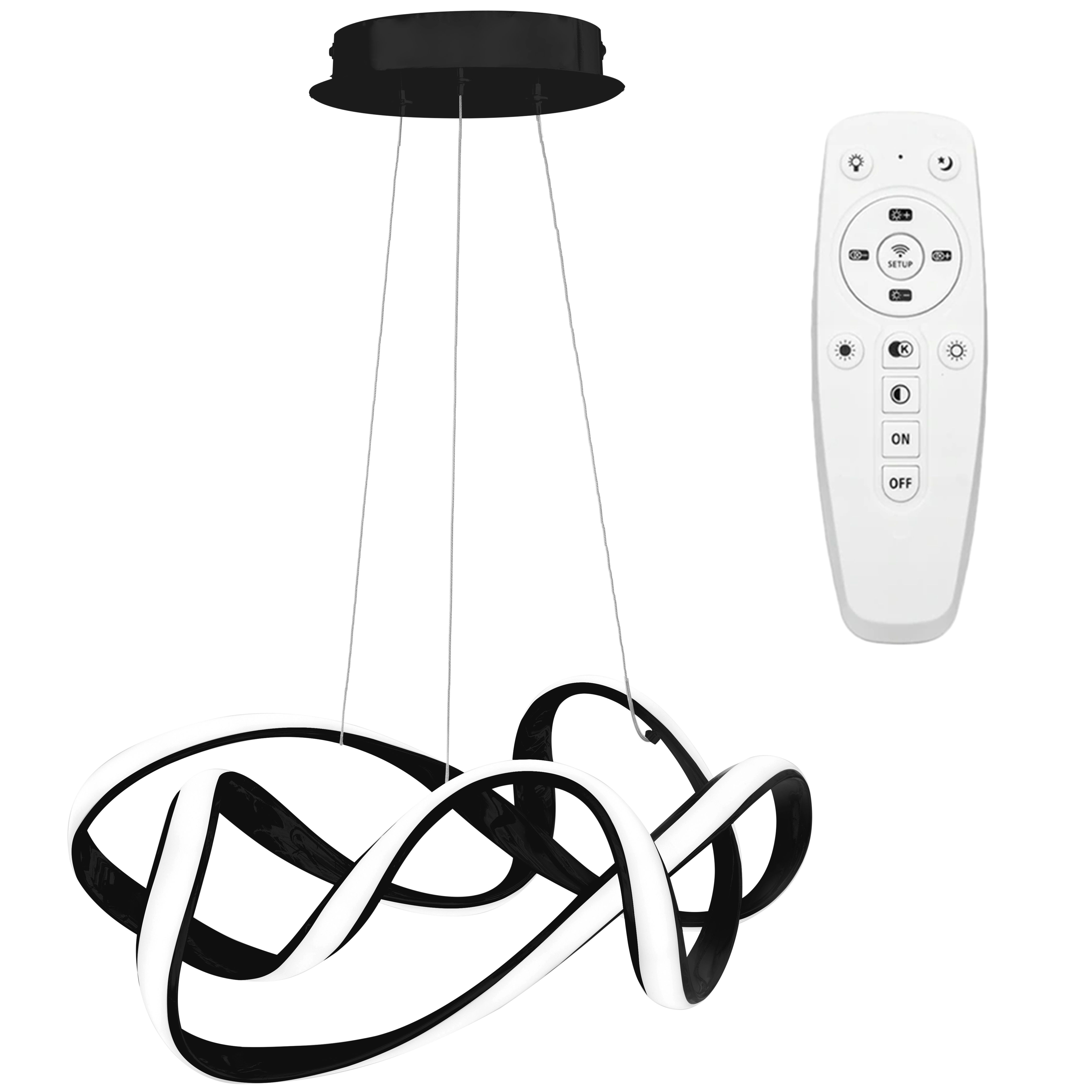 TOOLIGHT hängande taklampa LED APP820-CP EVE Svart 20x49x90cm