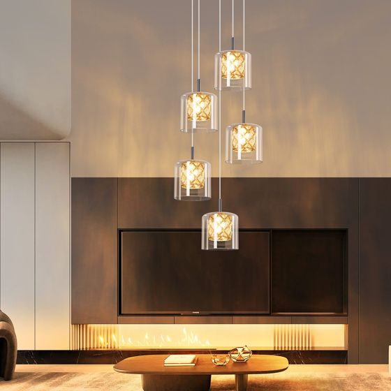 NETTLIFE modern, kristall, G9, glas, pendellampa, för matsal, justerbar, höjd