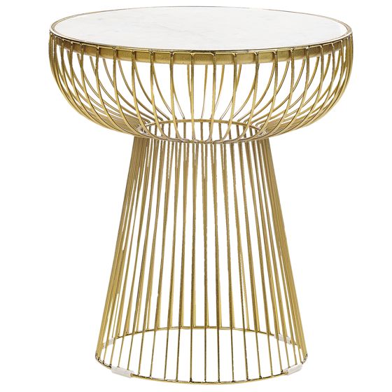 Sidobord CHEYNES Marmor Guld