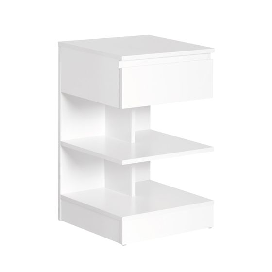 SoBuy Sängbord med 1 lådor, Nattduksbord vit FBT49-W