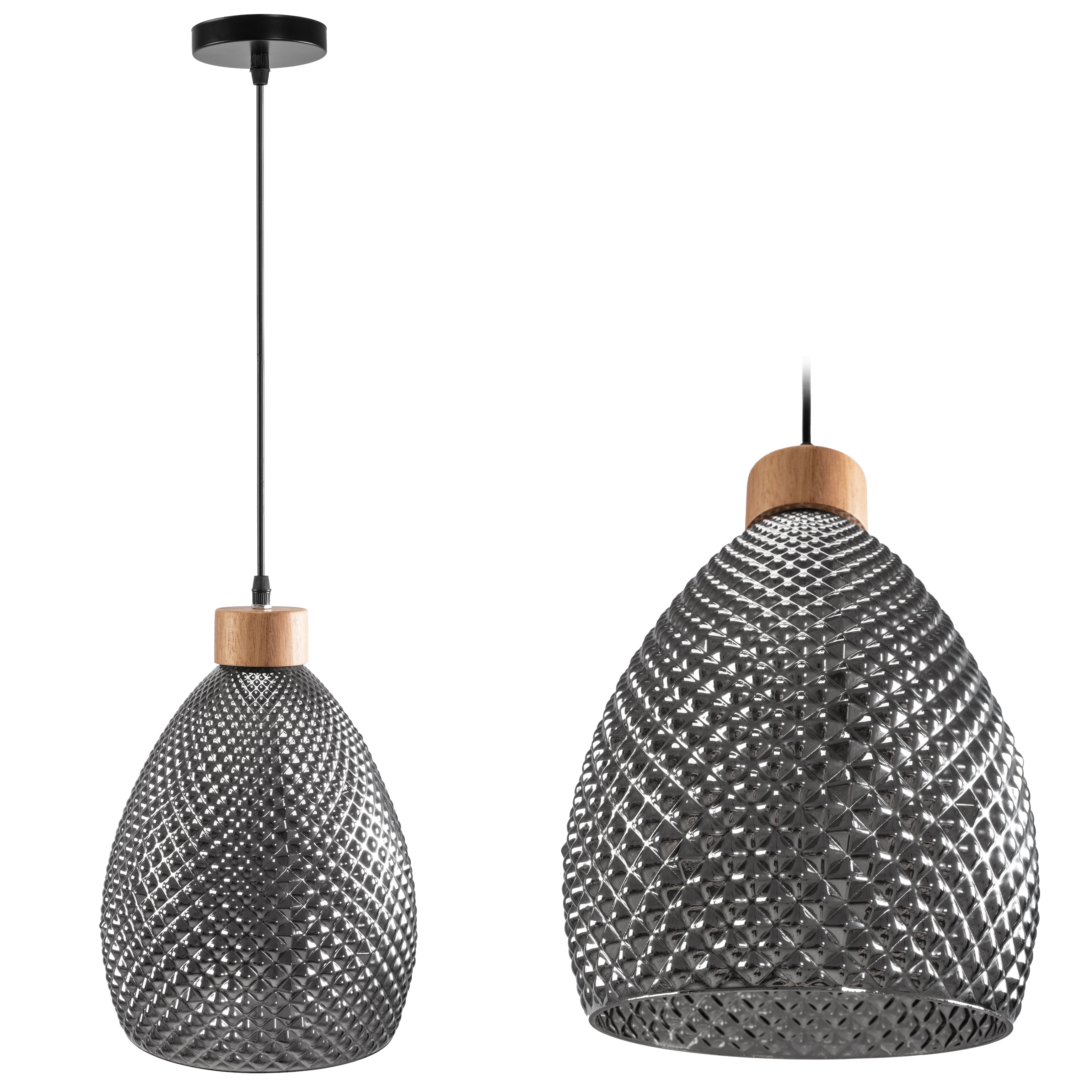 TOOLIGHT hängande taklampa APP897-1CP Svart 31,5x23x90cm