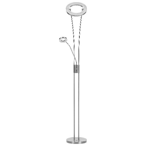 LED-golvlampa KENNET med dimmer Metall Grå