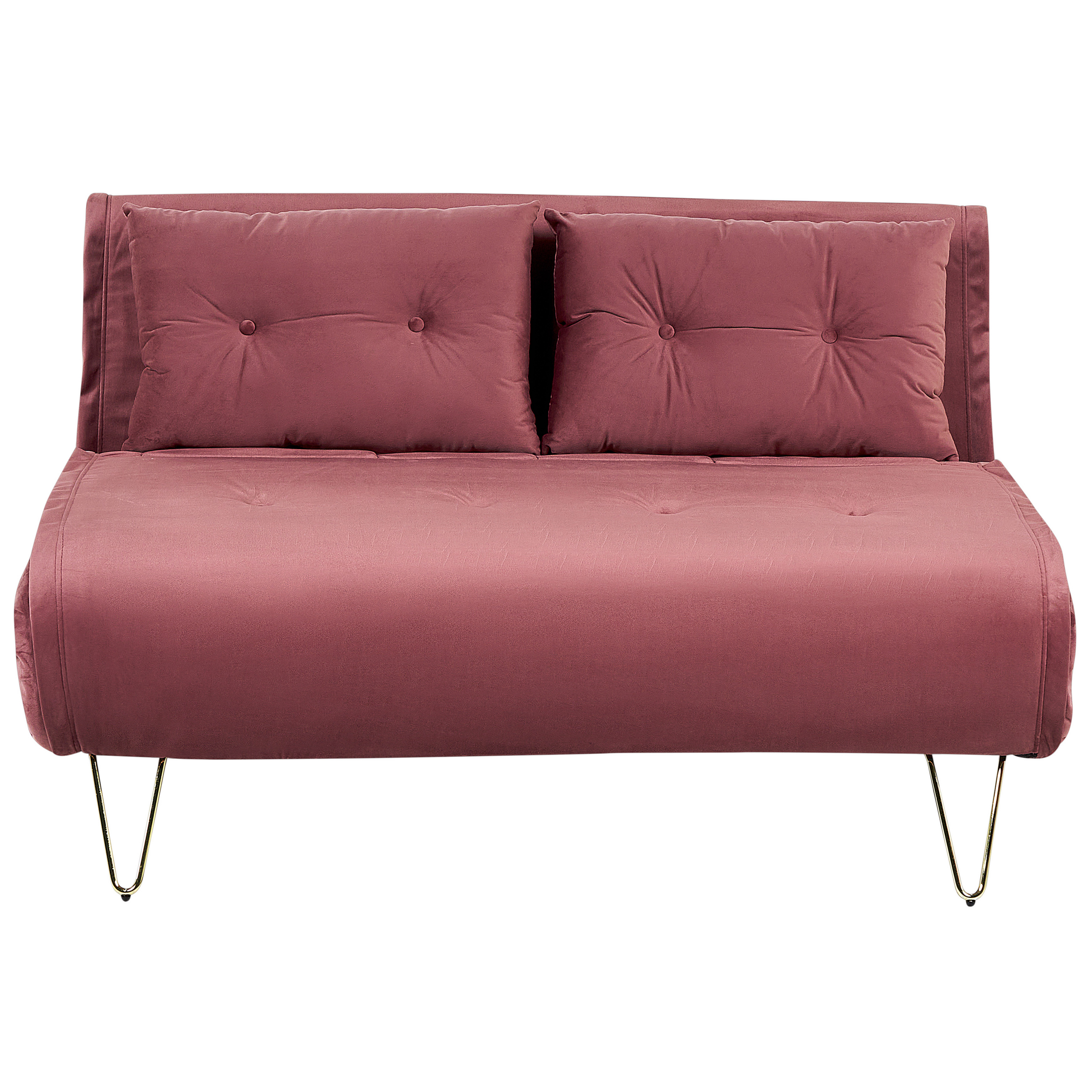 Bäddsoffa 2-sits VESTFOLD Sammet Rosa