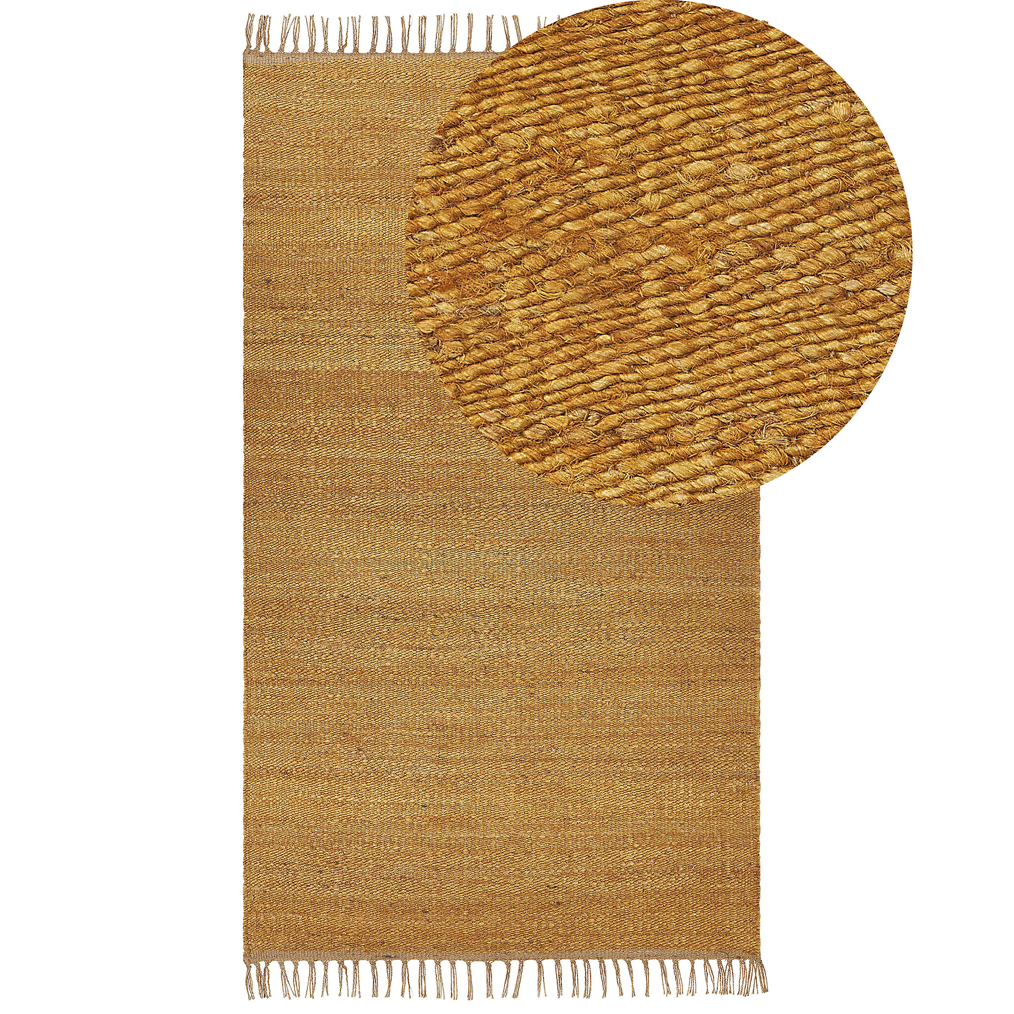 Matta LUNIA Senapsgul 80 x 150 cm Jute