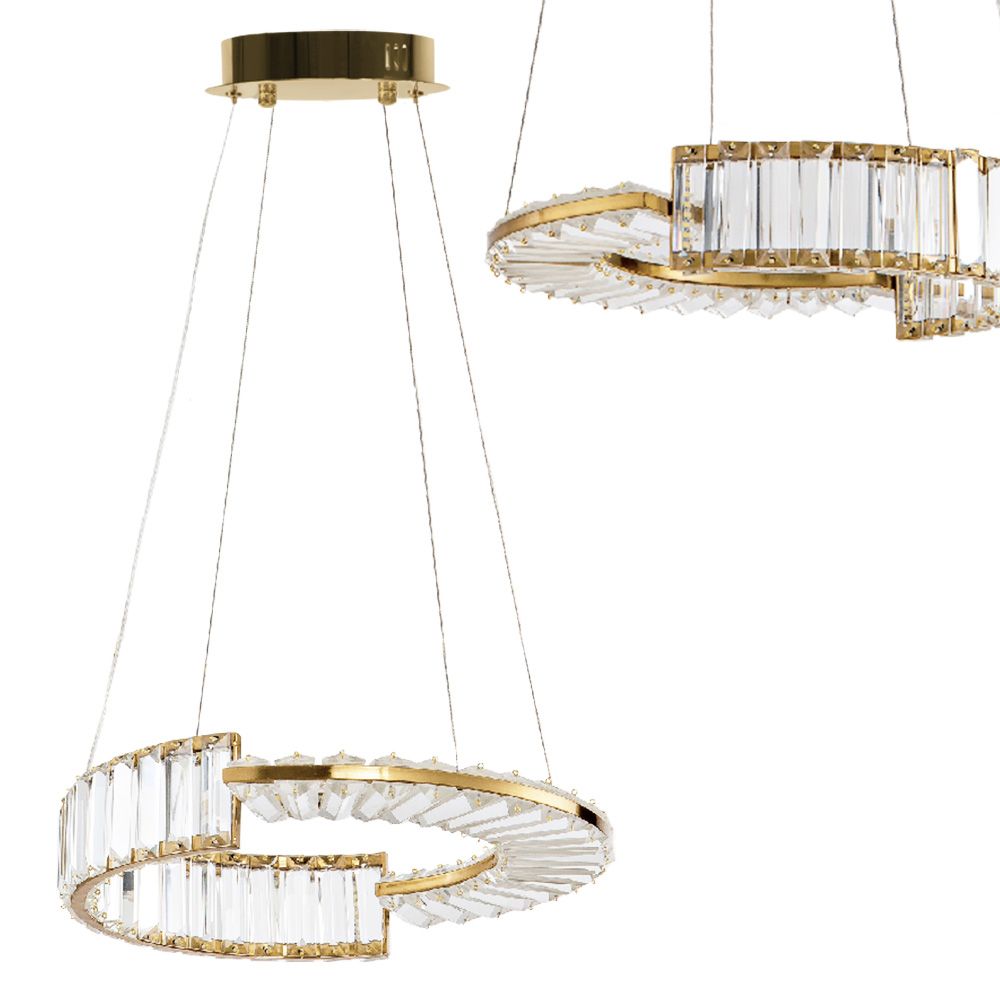 TOOLIGHT hängande taklampa LED APP1526-CP40 Guld 40x40x90cm