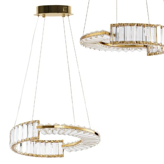 TOOLIGHT hängande taklampa LED APP1526-CP40 Guld 40x40x90cm