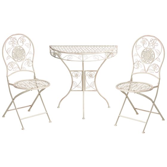 Caféset YAVIZA Metall Ljusbeige