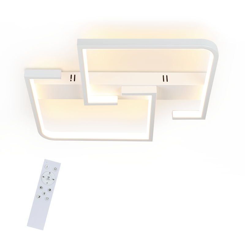 NETTLIFE LED-taklampa, vardagsrumslampa, 35 W, dimbar, modern, med fjärrkontroll, metall