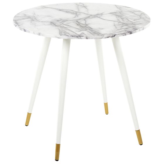 Matbord GUTIERE Vit marmor 80 cm 80 cm