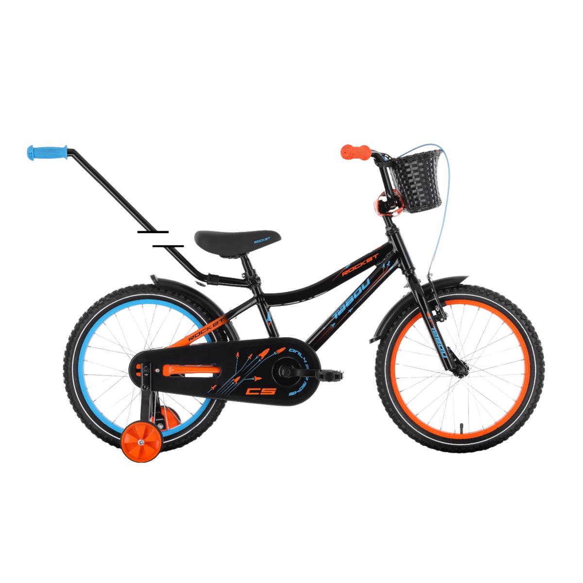 Tabou Rocket CS ALU barncykel, 18" svart/orange