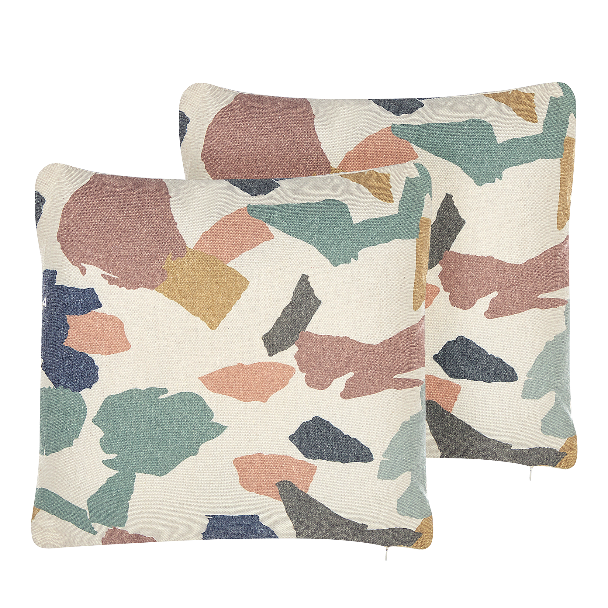 Set med 2 prydnadskuddar FOTHERGILLA 45 x 45 cm Flerfärgad Abstrakt tryck