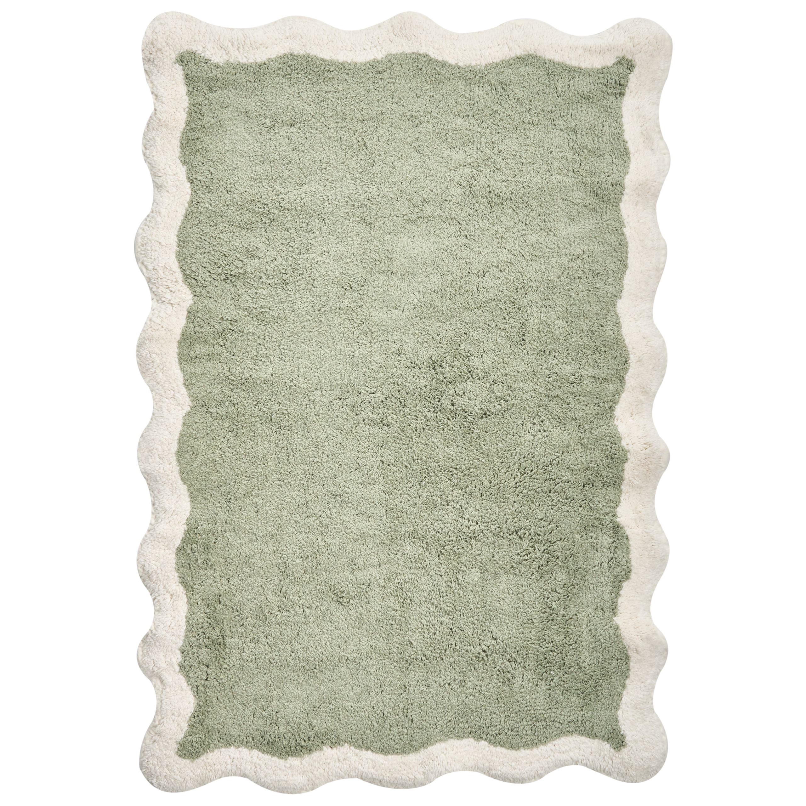Badrumsmatta NANGAL Grön 60 x 90 cm Bomull