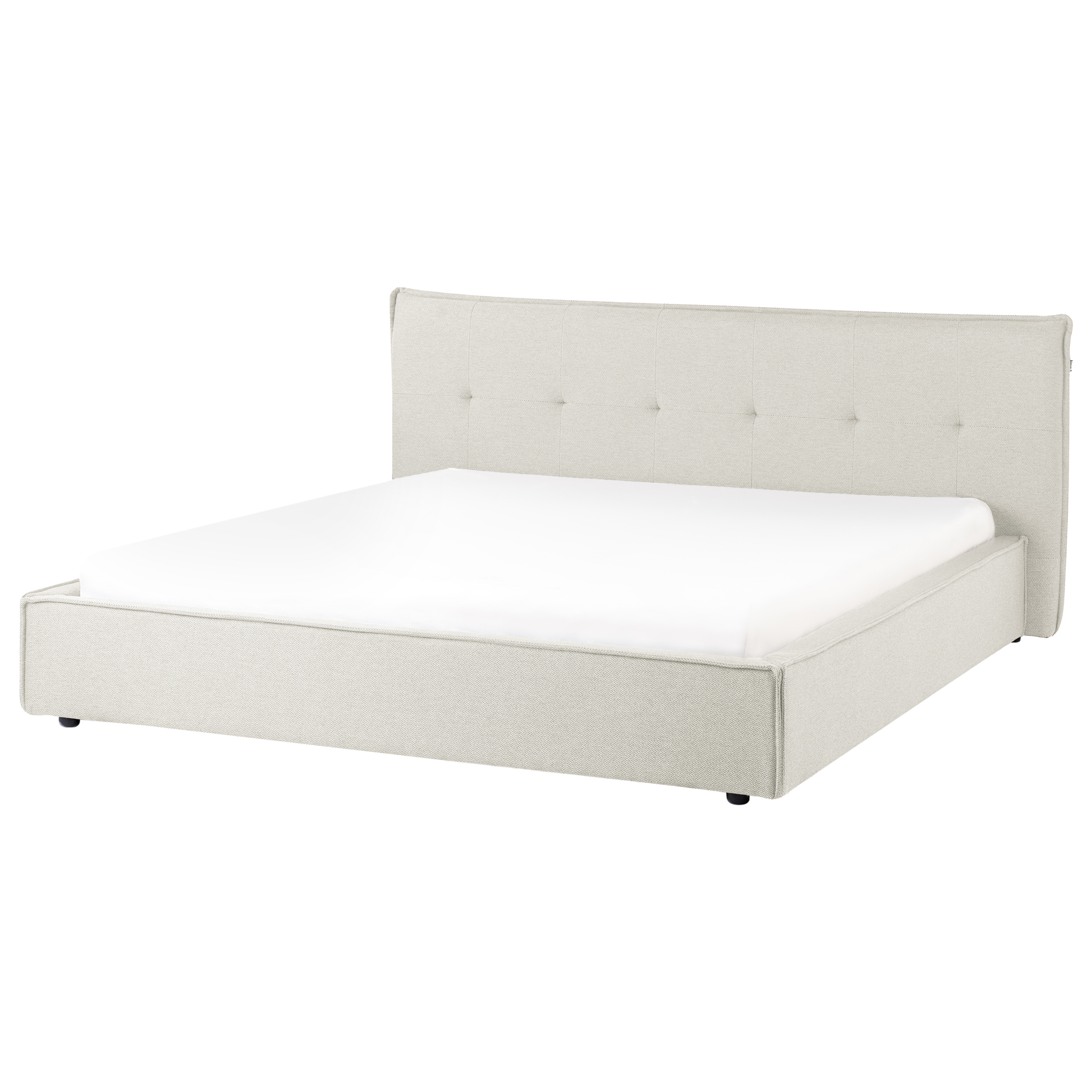 Säng med lamellram Konstlinne LESTRE 180 x 200 cm Off-White