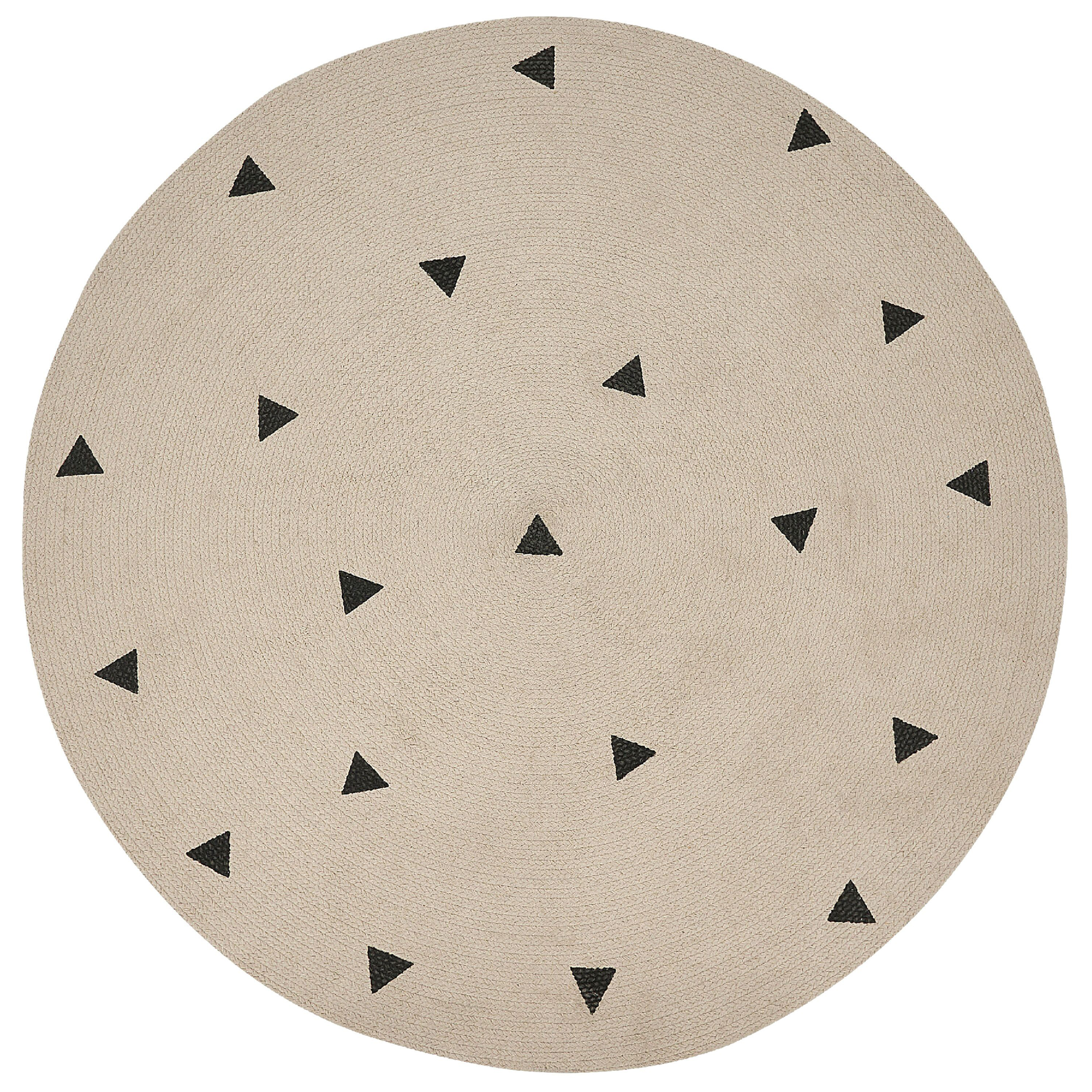 Barnmatta DURG Beige ø 140 cm Bomull
