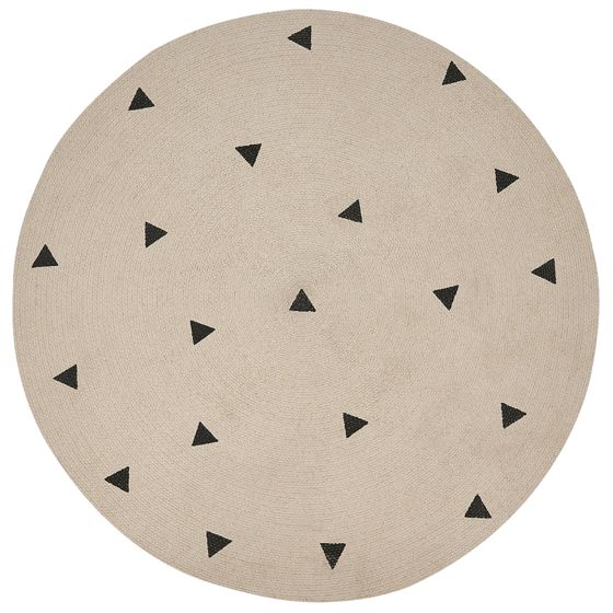 Barnmatta DURG Beige ø 140 cm Bomull