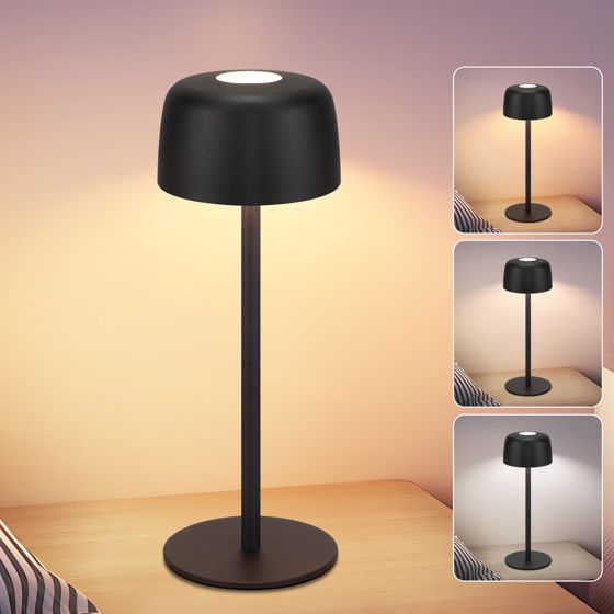 NETTLIFE Trådlös LED-bordslampa, steglös dimning nattlampa med batteri