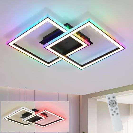 NETTLIFE LED - taklampa för vardagsrummet, dimbar, modern, RGB, med fjärrkontroll, 3000-6000K, modern RGB 13