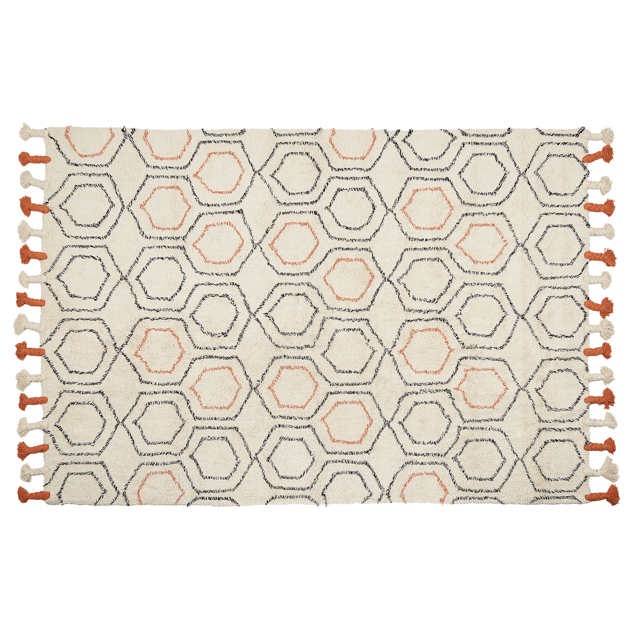 Matta HAJIPUR Beige 140 x 200 cm Bomull