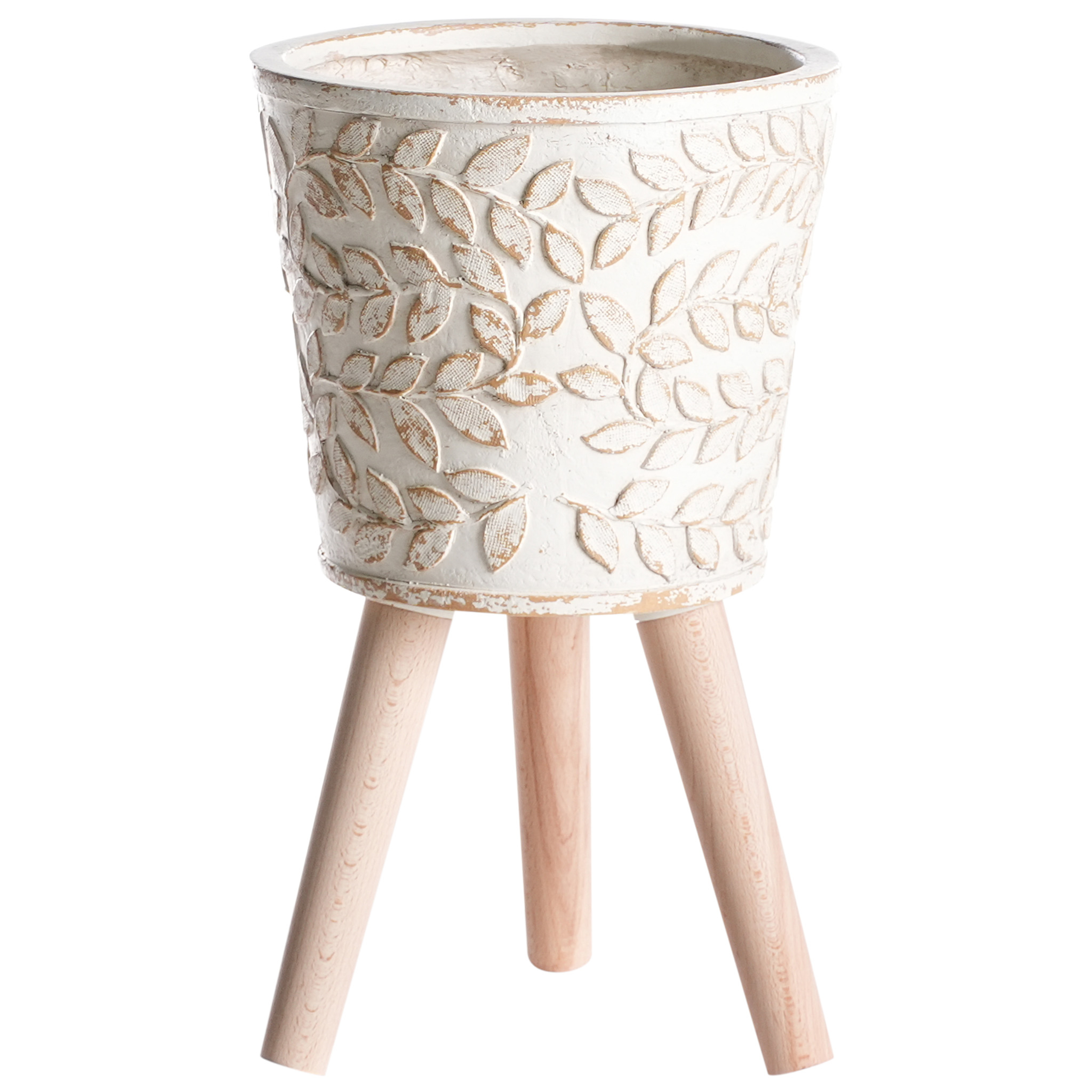 Upphöjd växtkruka ALIARTOS 26 cm Off-White