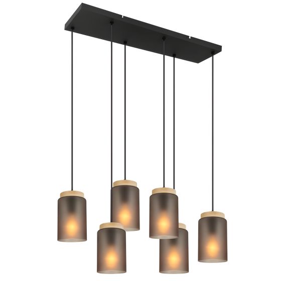 TOOLIGHT hängande taklampa APP1813-6CP Grå 73,5x73,5x16,5cm