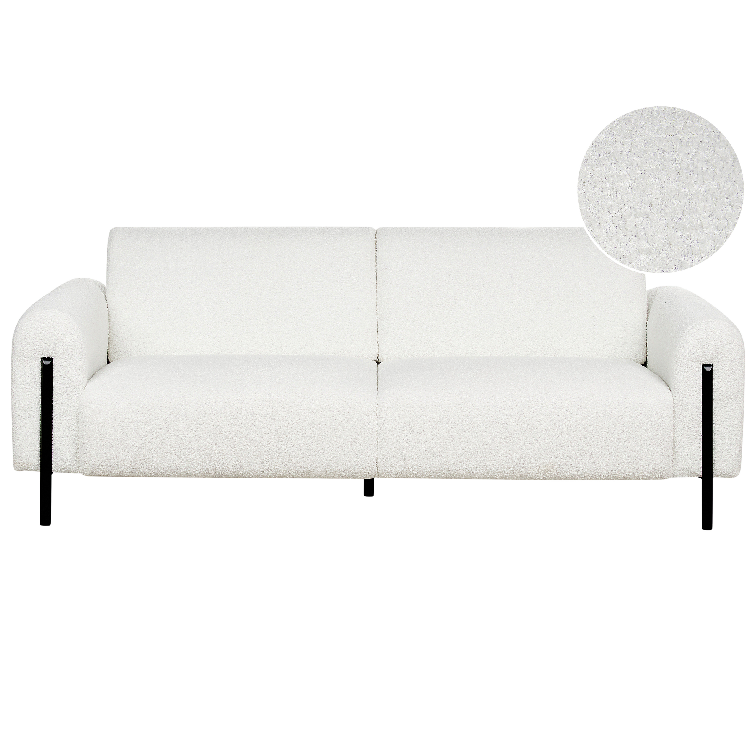 Soffa 3-sits ASKIM Bouclé Vit