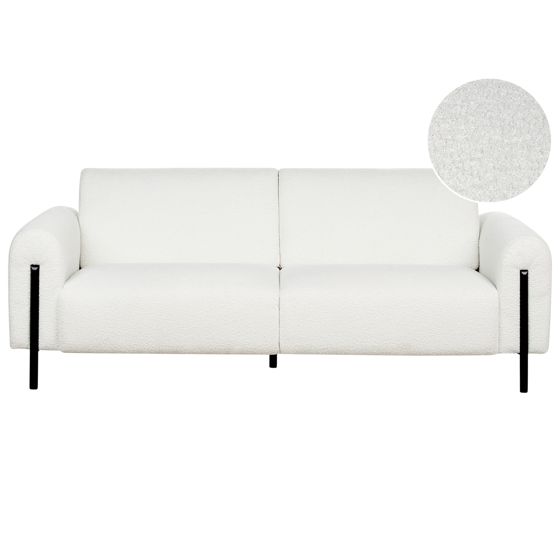 Soffa 3-sits ASKIM Bouclé Vit