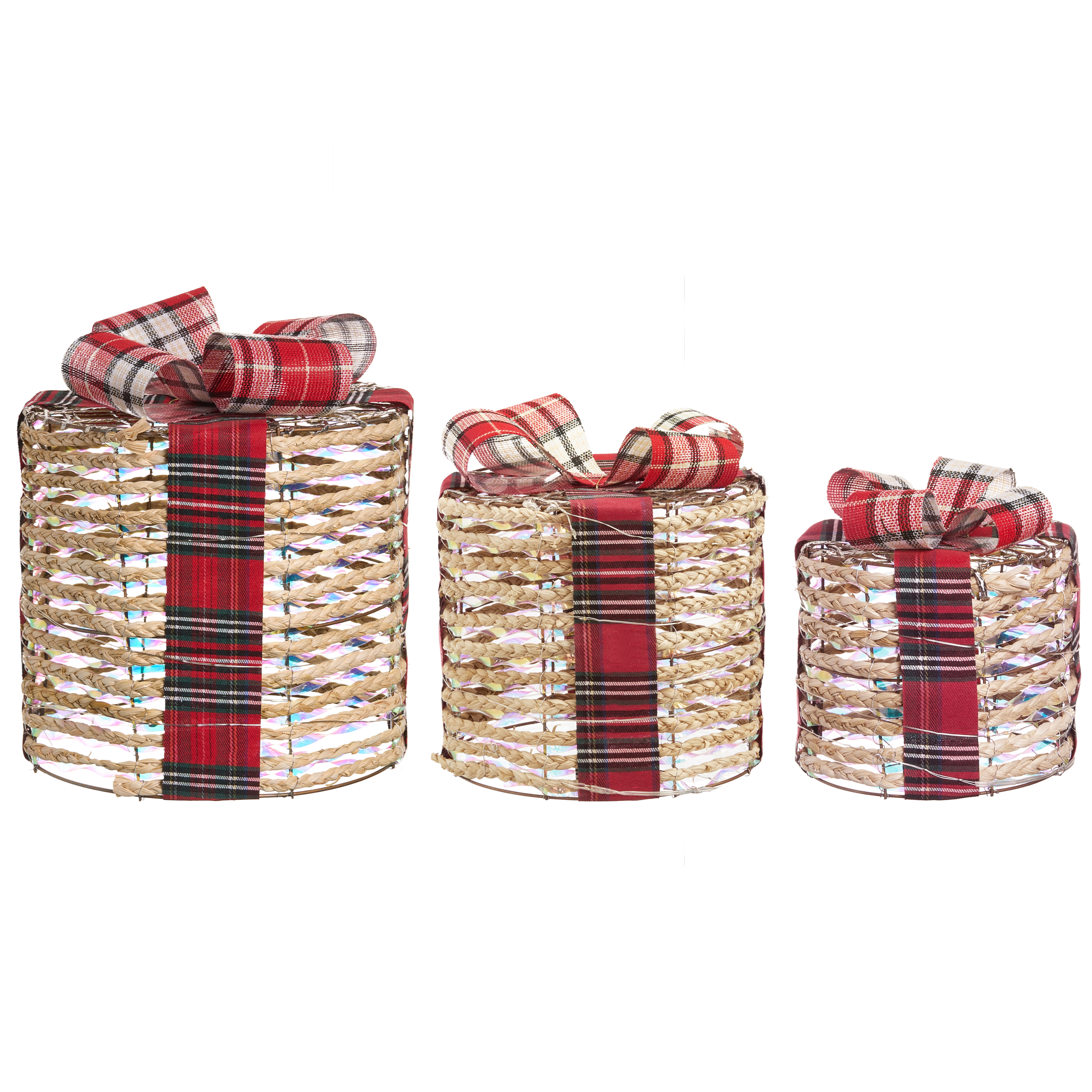 Set med 3 juldekorationer LED VEJLEN 20/25/30 cm Julklappar Beige
