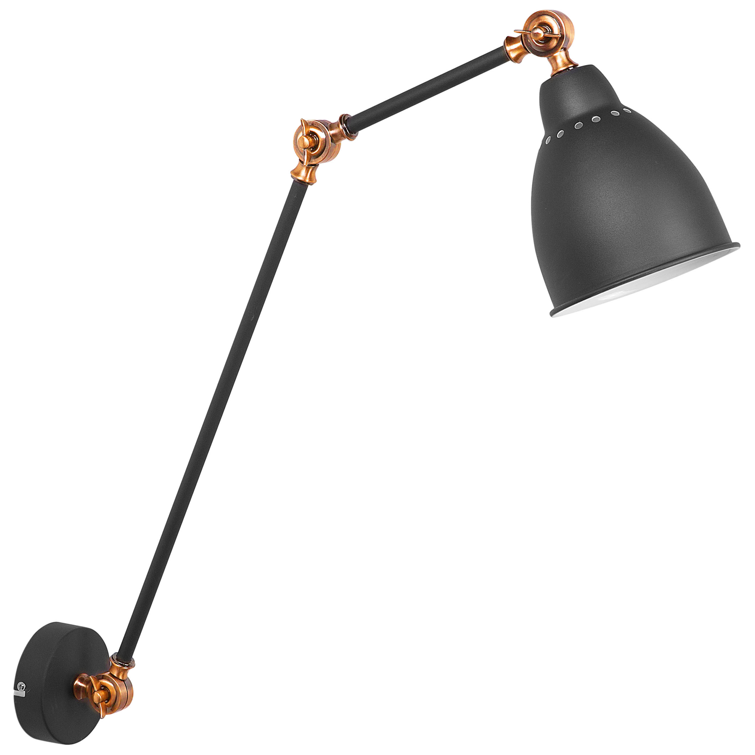 Vägglampa MISSISSIPPI Justerbar Metall Grafitgrå