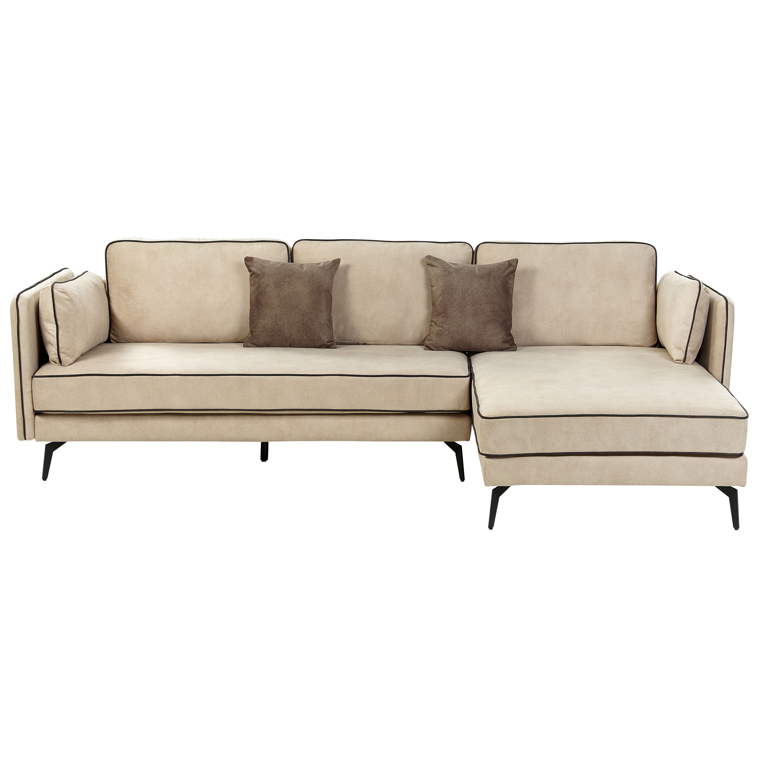 Hörnsoffa 3-sits ALTAN Sammet Beige Vänstervänd