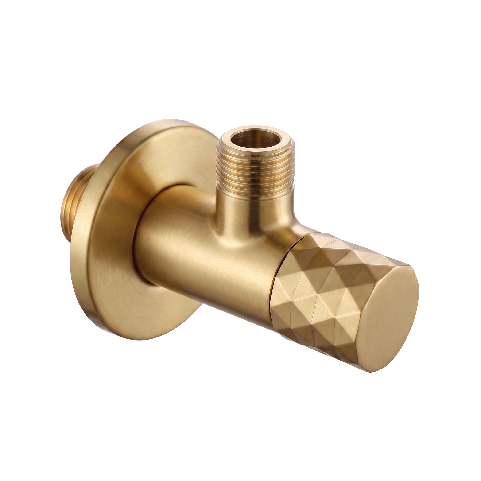 REA vinkelventil Diamond 03 1/2" x 3/8" , Borstat guld, 6,8x5x4cm
