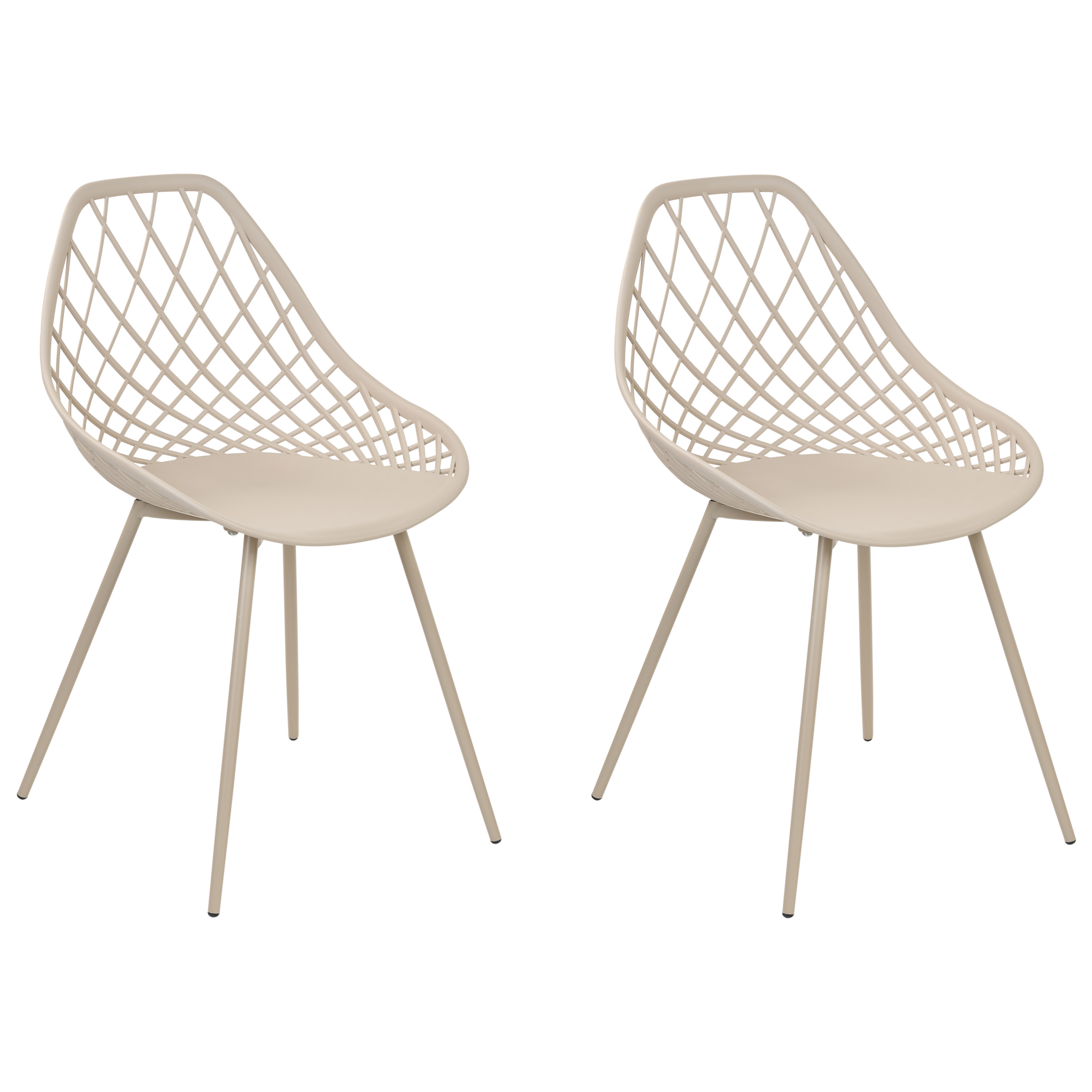 Set med 2 matstolar CANTON II Beige
