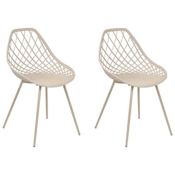 Set med 2 matstolar CANTON II Beige