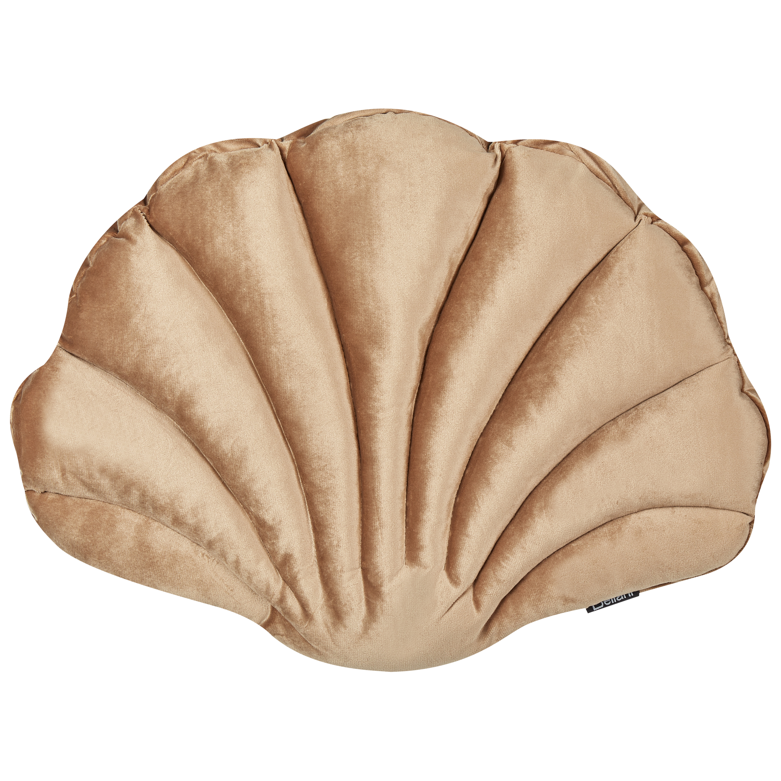 Prydnadskudde CONSOLIDA 47 x 35 cm Sammet Mörkbeige Monokromt