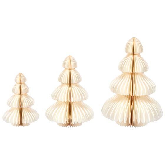 Set med 3 figuriner NILGIRI 15/20/25 cm Julgran Beige
