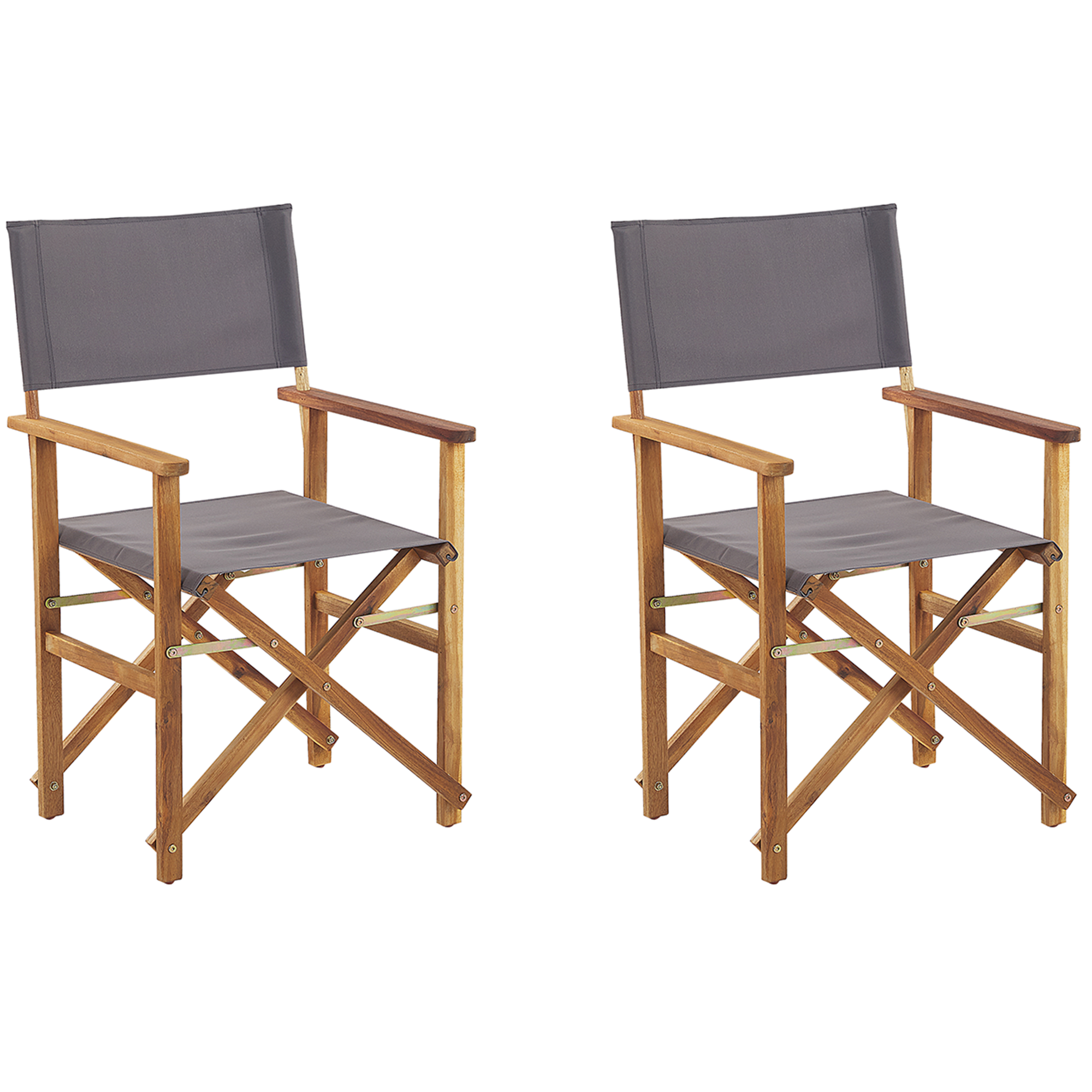 Set med 2 trädgårdsstolar CINE Akaciaträ Grå