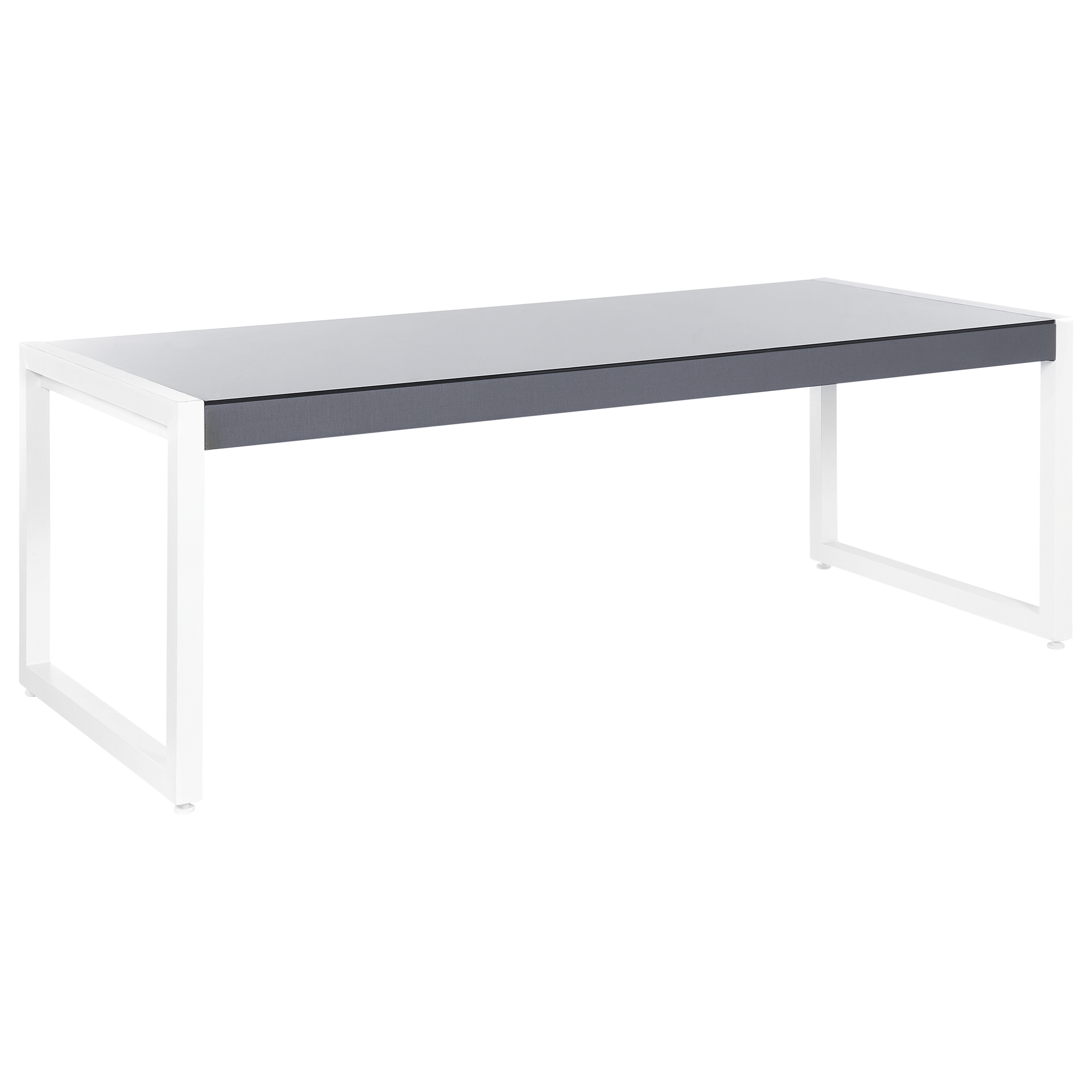 Trädgårdsmatbord BACOLI 210 cm 90 cm Glas Off-White
